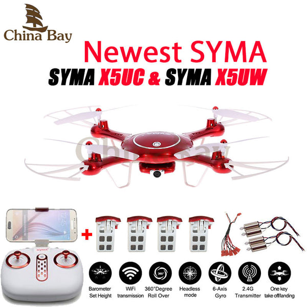 Newest SYMA X5UW & X5UC Drone 720P WIFI FPV With 2MP HD Camera Helicopter Height Hold One Key Land 2.4G 4CH 6Axis RC Quadcopter