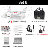 X5C RC Drone with 720P HD Camera Remote Control Quadcopter Helicopter 2.4G Profissional Dron or X5 Drones without camera